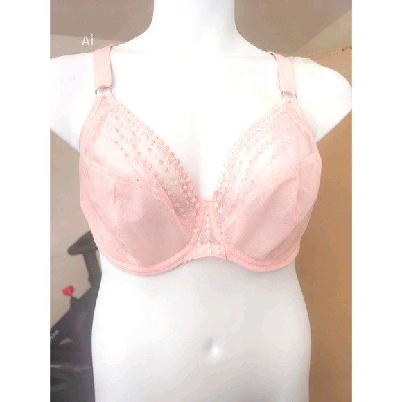 Elomi Other - Elomi Matilda Women Bra Pearl Blush Pink Underwire Lace Sheer Romantic Coquette